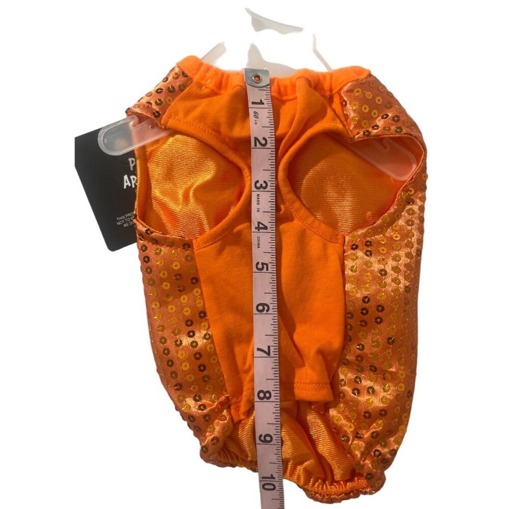 Halloween Pumpkin Pet Costume For Dogs Howler Lane XS sequins - Picture 3 of 4